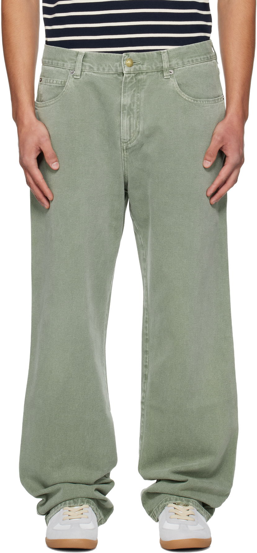 Jeans Balmain Loose Jeans Grøn | FH1ML135DF83