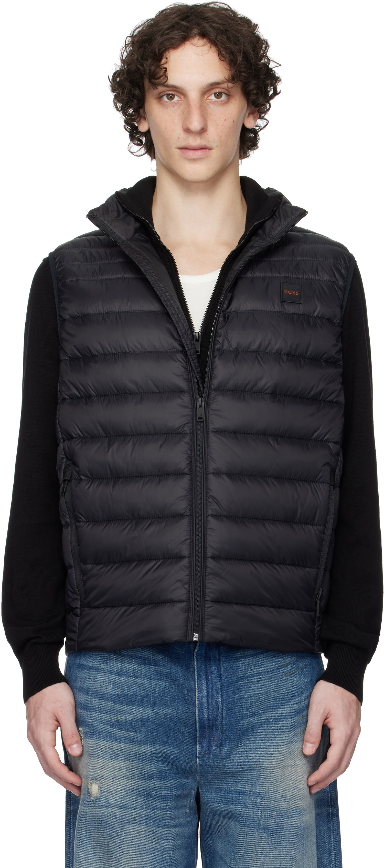 Vest BOSS BOSS Packable Water-Repellent Puffer Vest Sort | 50530966, 0