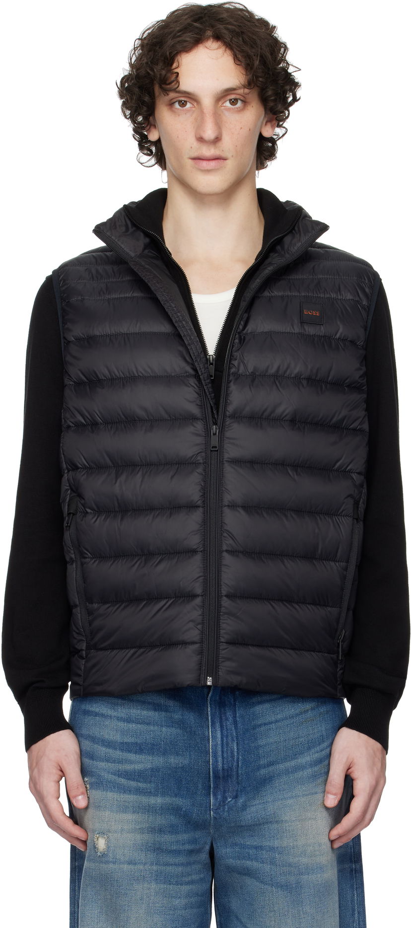 Vest BOSS BOSS Packable Water-Repellent Puffer Vest Sort | 50530966