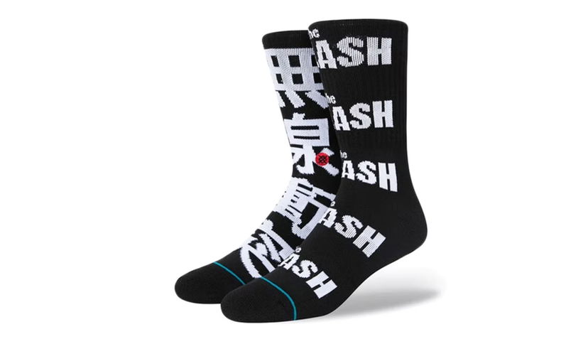 Sokker Stance The Clash Radio Crew Socks Sort | A556D21RAD-BLK