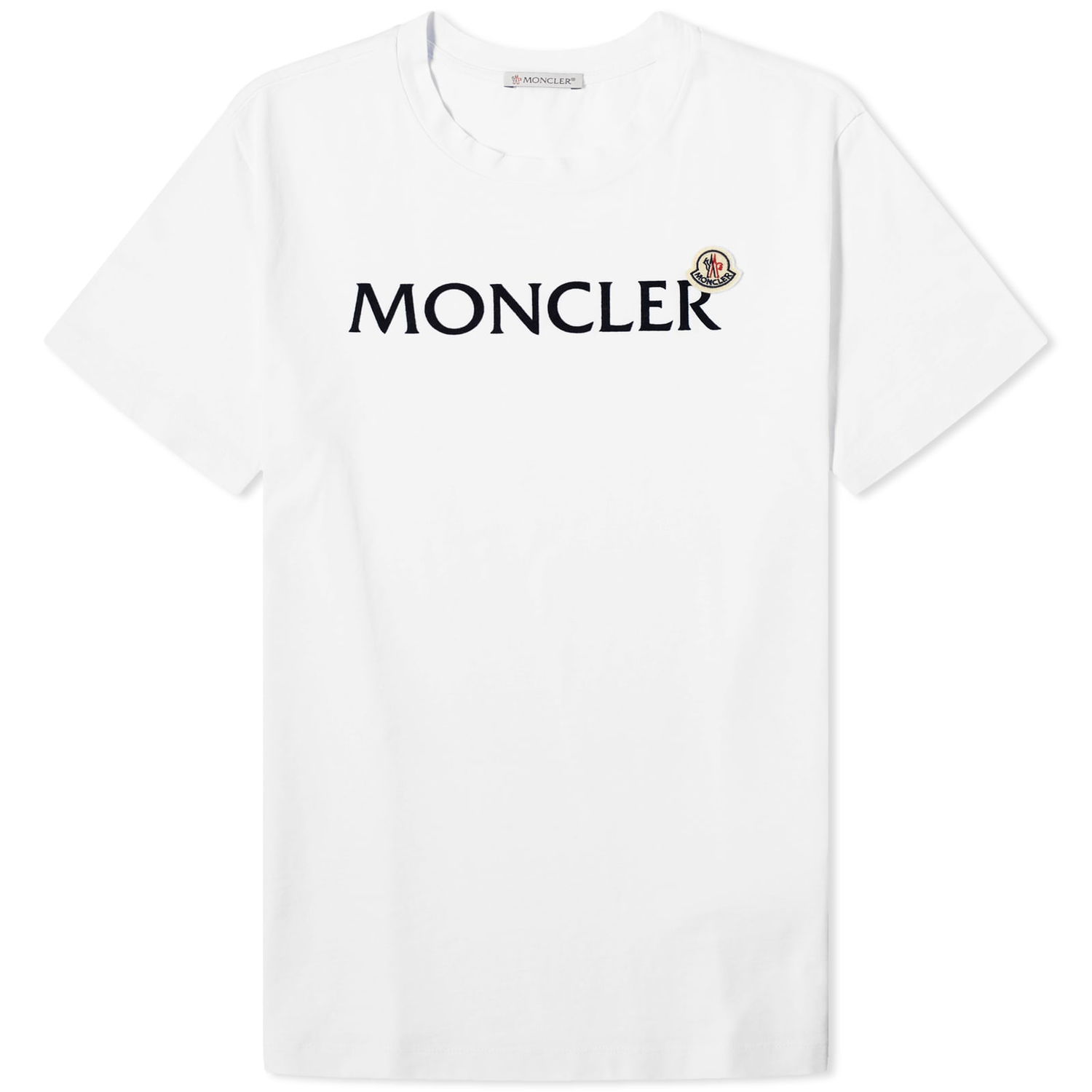 T-shirt Moncler Tonal Logo T-Shirt Hvid | 8C000-57-8390T-001, 0
