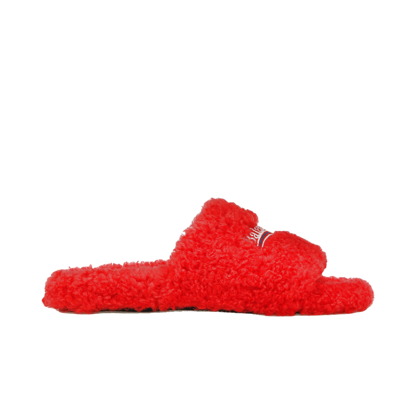 Sneakers og sko Balenciaga Furry Slide Red Rød | 654747W2DO16596