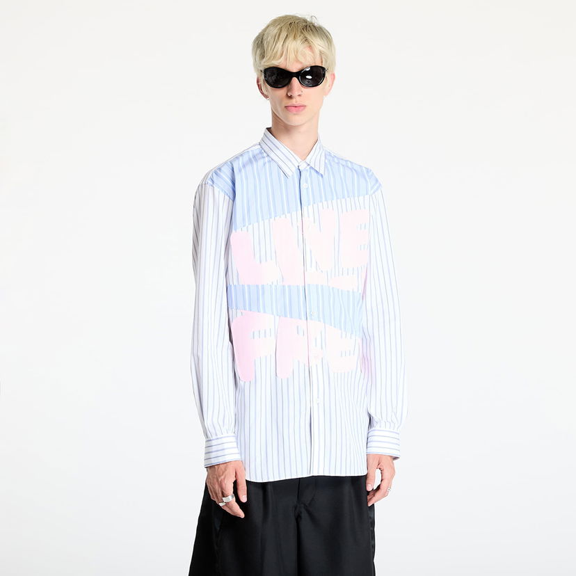 Skjorte Comme des Garçons SHIRT Woven Shirt White/ Mix Blå | FN-B026 White