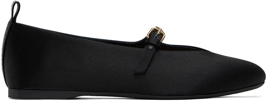 Sneakers og sko JW Anderson Satin Ballerina Flats Sort | ANW43033B 20110, 0