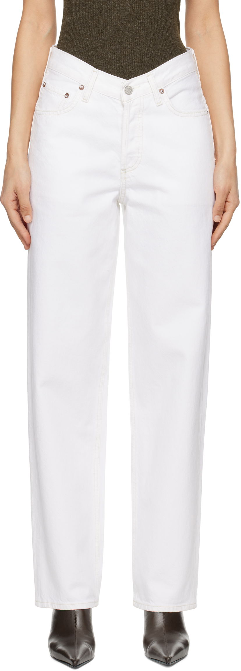 Jeans AGOLDE AGOLDE V-Waist Baggy Jeans Hvid | A208-1183
