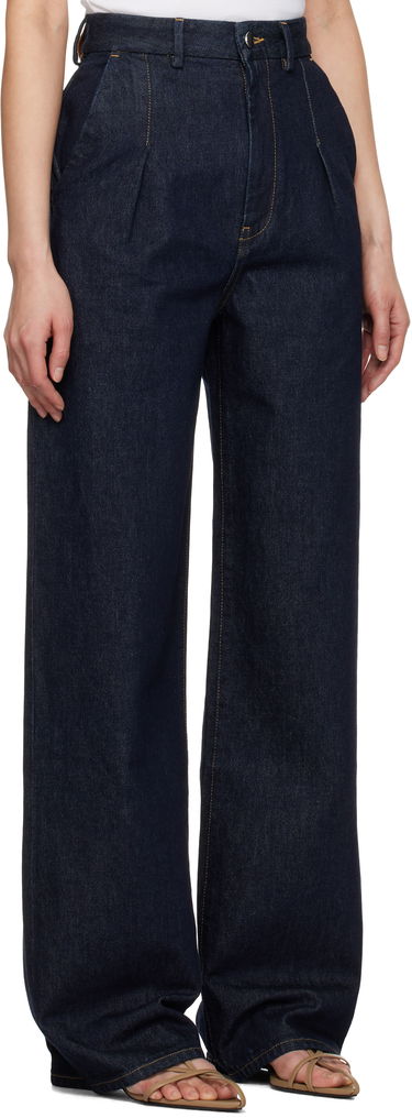 Jeans Loulou de Saison Loulou de Saison Attu Pleated Wide-Leg Jeans Blå | ATTU, 1