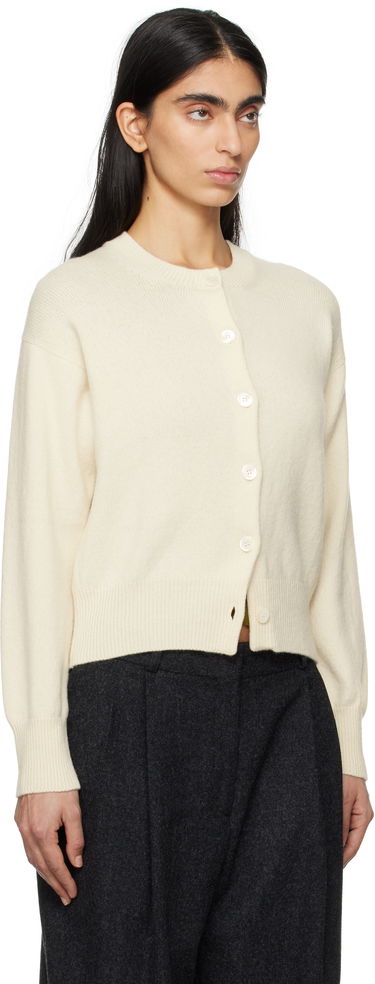 Sweater &Daughter &Daughter Ada Crewneck Cardigan Hvid | HKN03905, 1