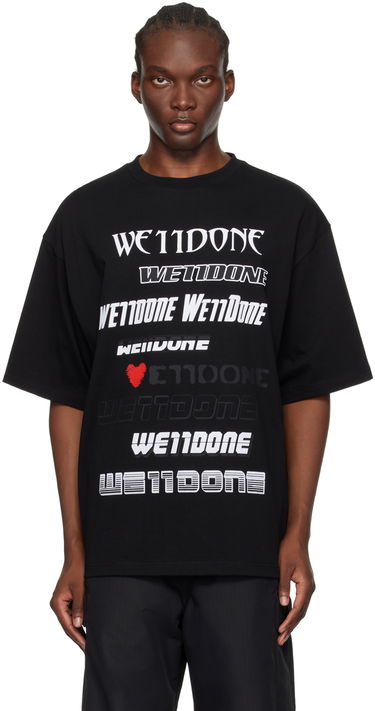 T-shirt We11done 'Love' Graphic Print T-Shirt Sort | WD-TT3-22-901-U-BK, 0