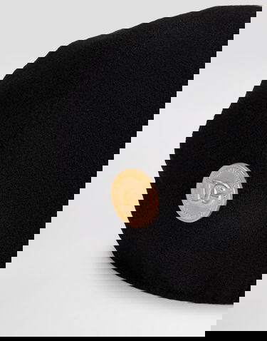Kasket Dolce & Gabbana Dolce & Gabbana Wool Crepe Cap With DG Coin Sort | FH665AGDDDNN0000, 3