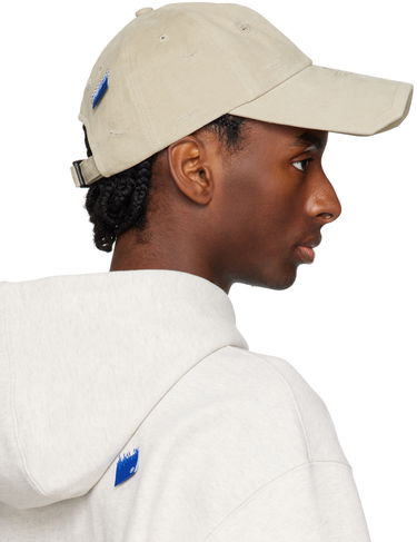 Kasket ADER ERROR Distressed Cotton Twill Cap Beige | BN01SSHW0201BG, 4