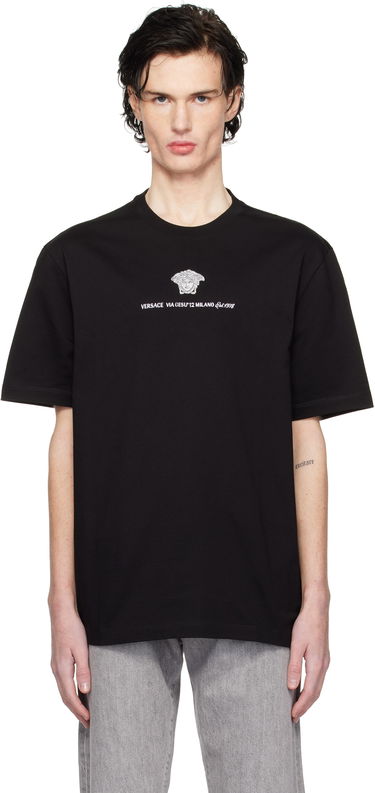 T-shirt Versace Embroidered Medusa Graphic T-Shirt Sort | 1013302_1A11054, 0
