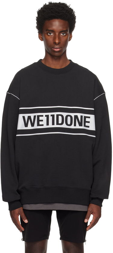 Sweatshirt We11done Men's Reflective Stripe Sweatshirt Sort | WD-SS5-19-048-BK, 0