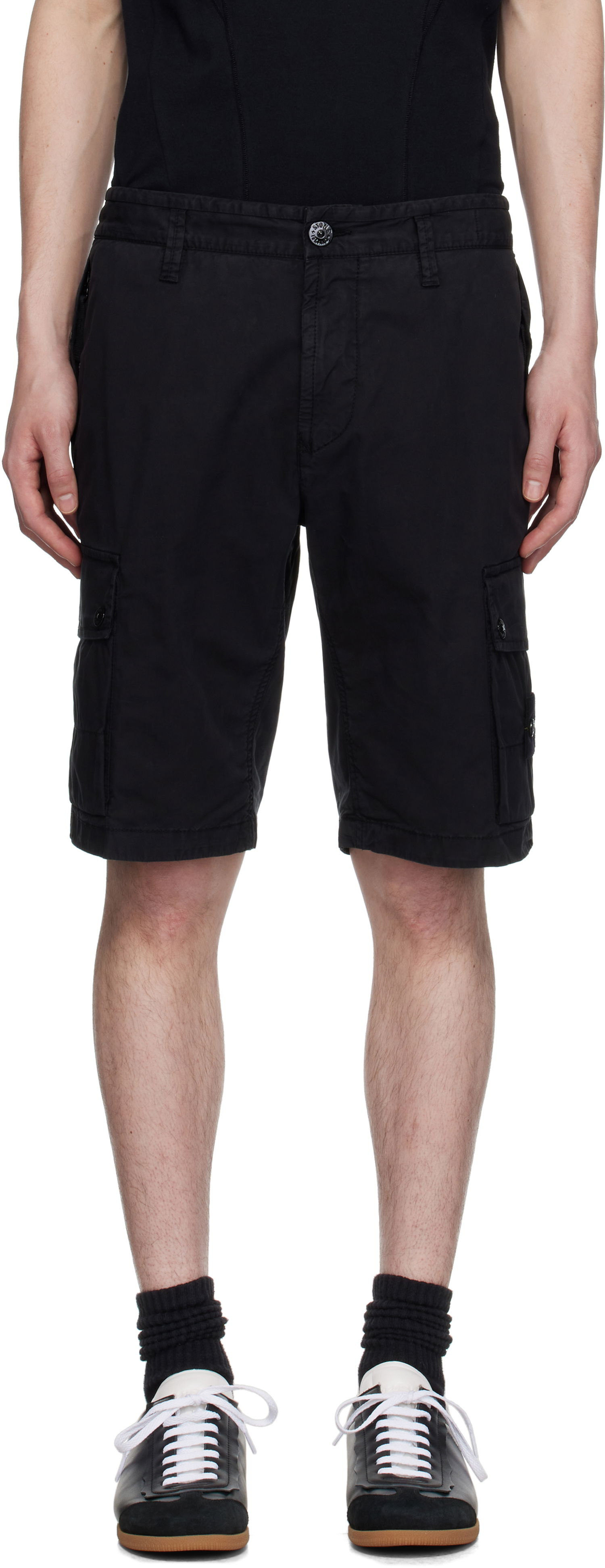 Shorts Stone Island Stone Island Supima Cotton Twill Stretch-TC Cargo Shorts Sort | K1S15L100011S0010, 0