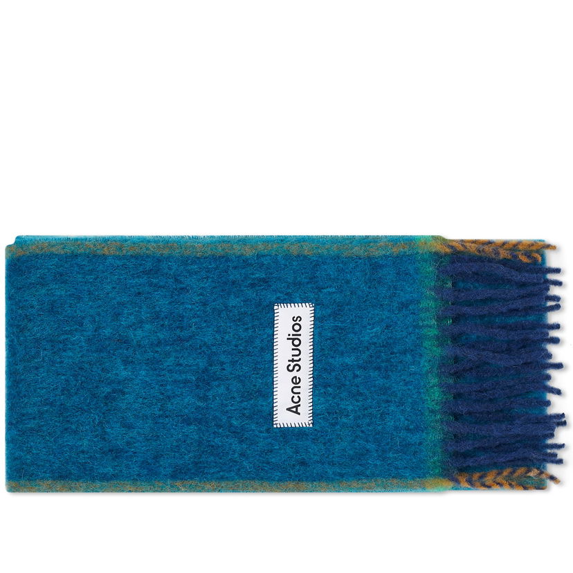 Tørklæde Acne Studios Vally Solid Scarf "Turquoise Blue" Mørkeblå | CA0290-AAP