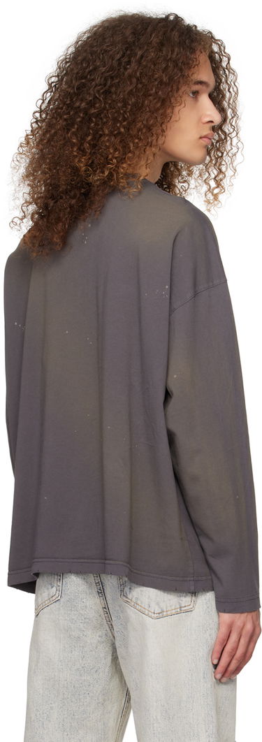 T-shirt We11done We11done Faded Long Sleeve T-Shirt Grå | WD-TT0-24-752-U-CH, 2