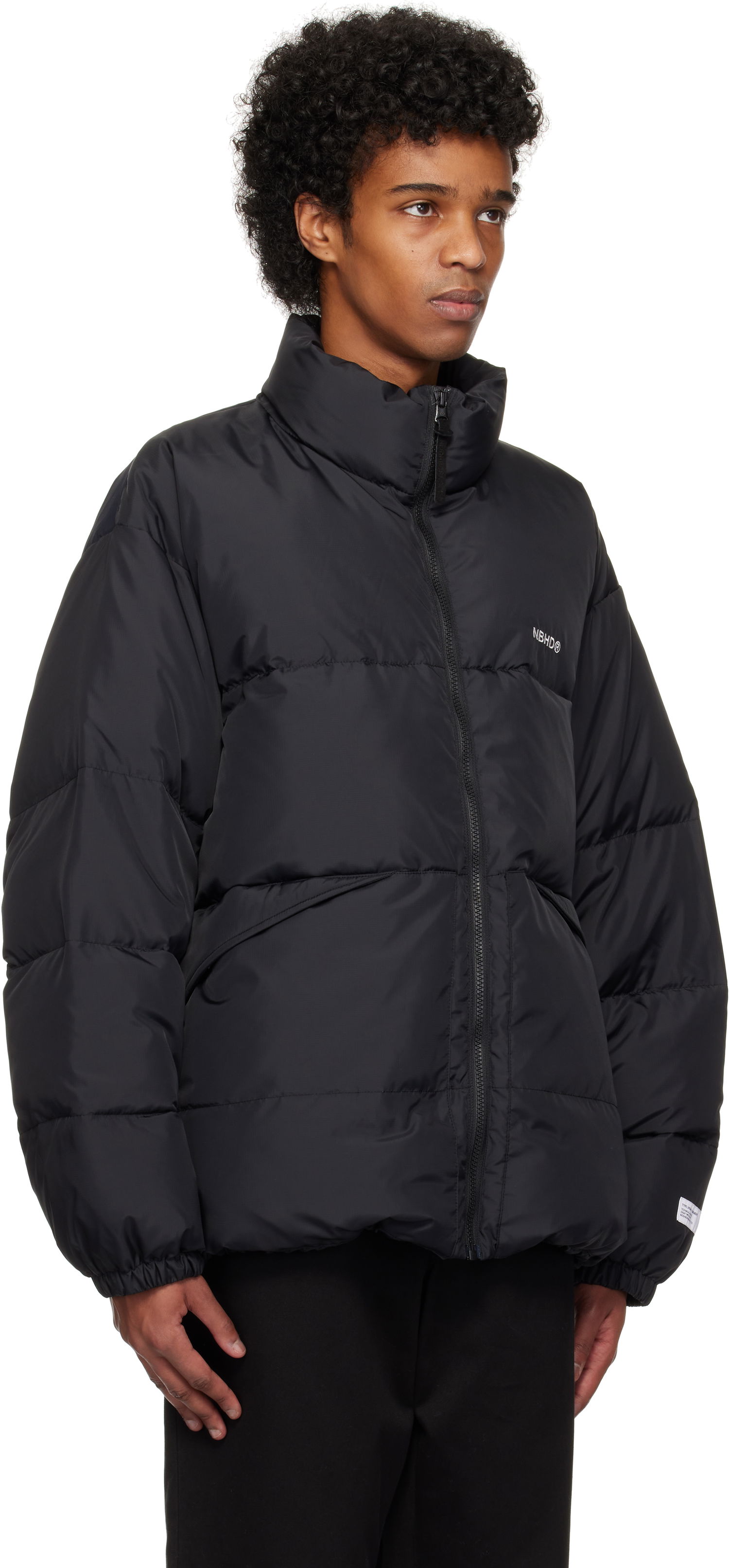 Puffer jakke Neighborhood Classic Down Jacket Sort | 242TSNH-JKM05, 1