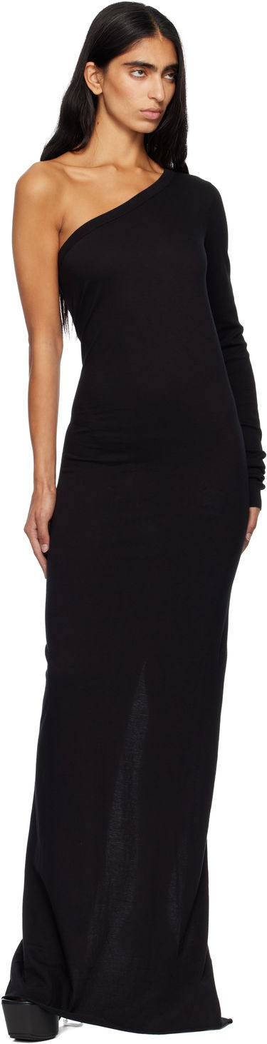 Kjole Rick Owens DRKSHDW Concordians Ziggy One-Shoulder Maxi Dress Sort | DS02E7511 RN, 3