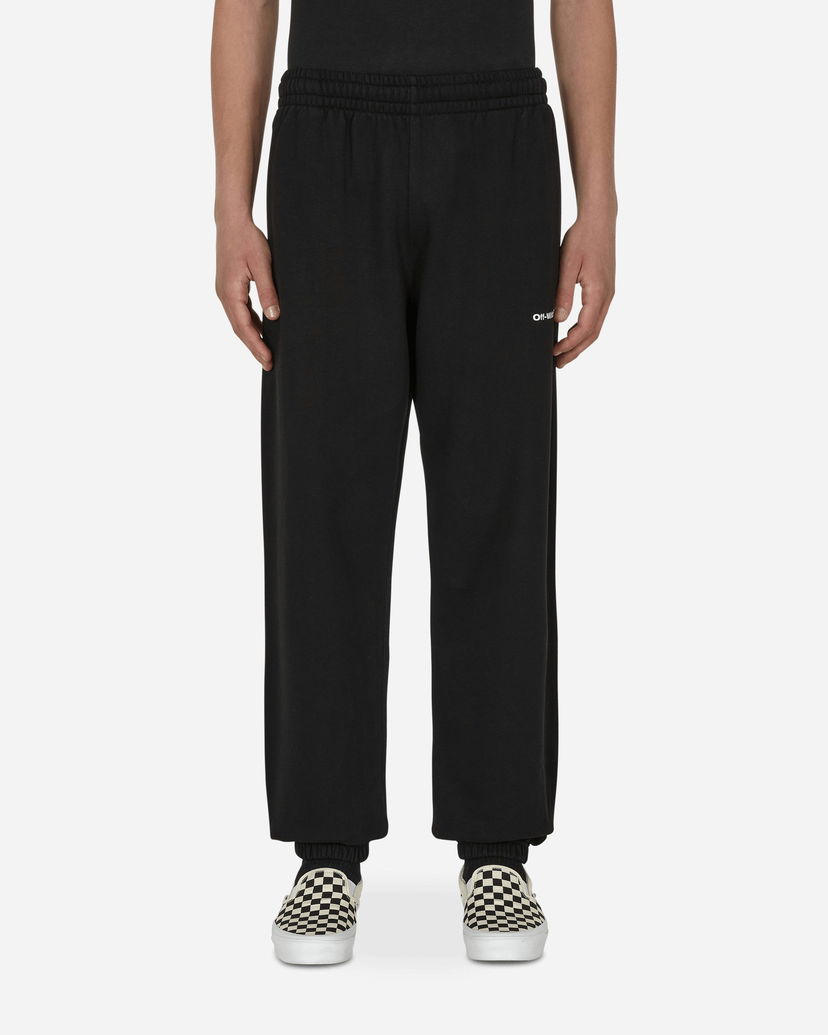 Joggingbukser Off-White Wave Outline Diag Slim Sweatpants Black Sort | OMCH029F22FLE008 1001