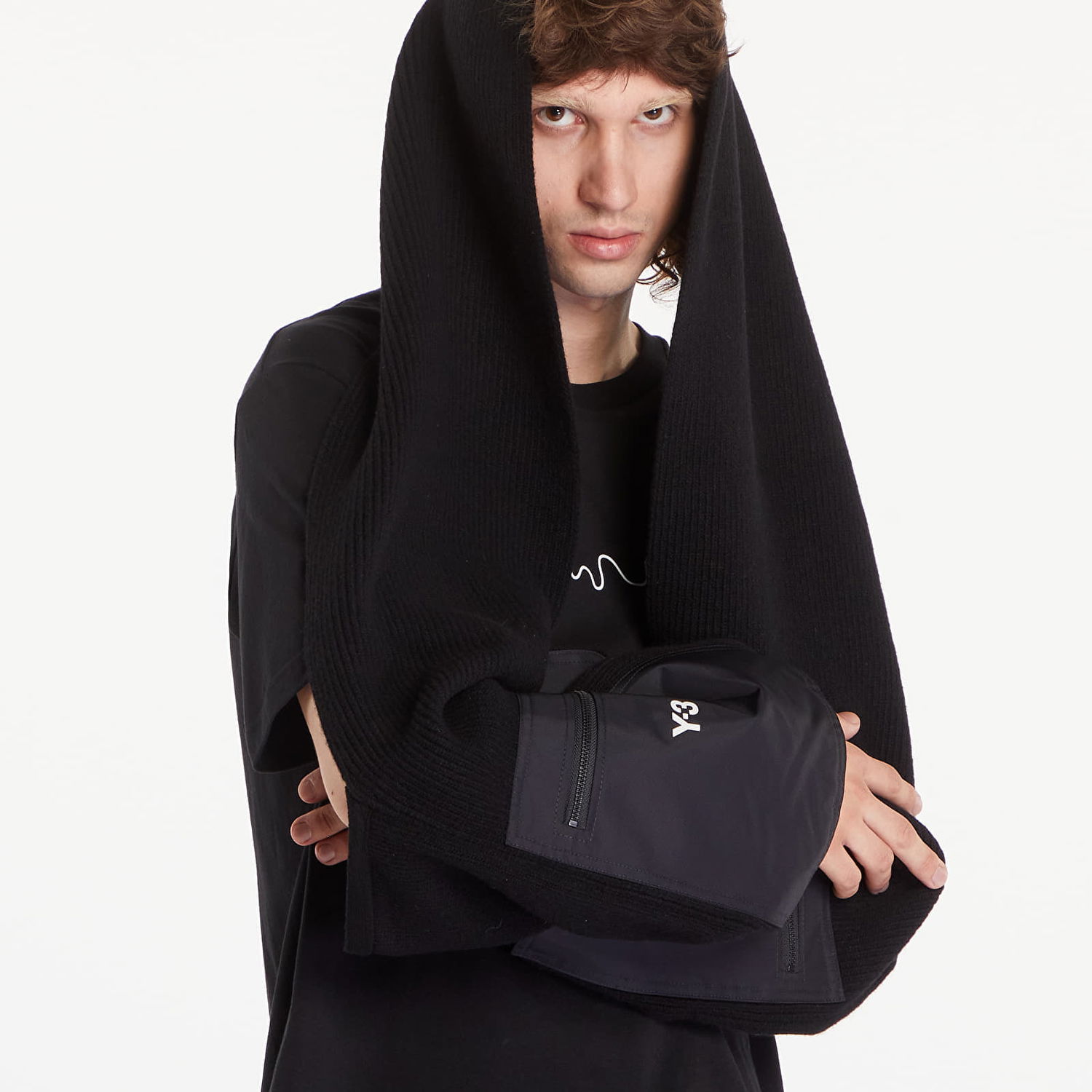 Tørklæde Y-3 Sleeve Scarf Black OSFA Sort | IY9276, 1