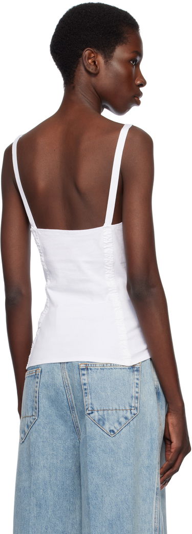 Tanktop Stella McCartney Stella McCartney Corset-Inspired Sleeveless Top Hvid | 6J03763SPZ85, 2