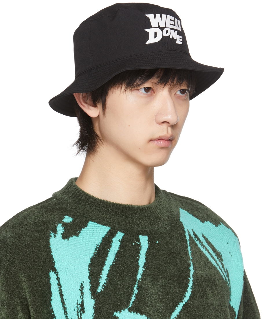 Hat We11done Logo Bucket Hat Sort | WD-AH1-22-407-U-BK, 1
