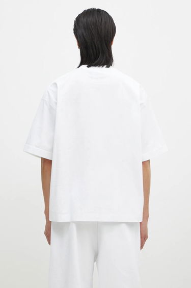 T-shirt VETEMENTS 'VET' Cropped Boxy T-Shirt Hvid | UA66TR685W, 2