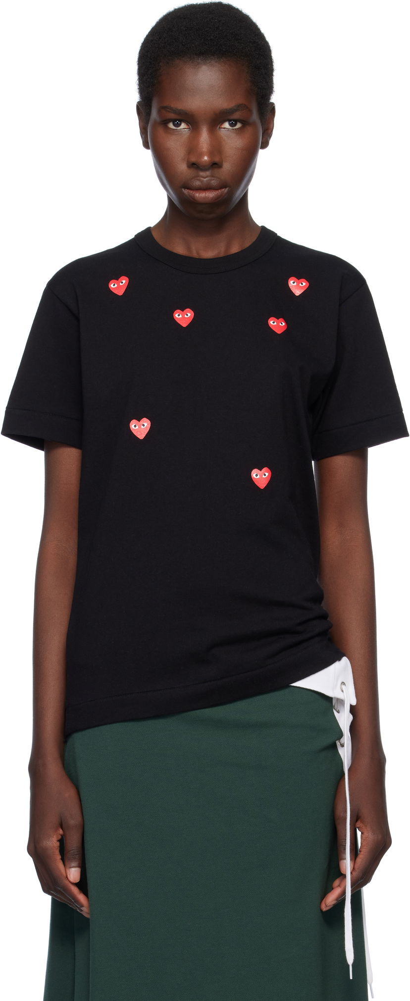 T-shirt Comme des Garçons COMME des GARÇONS PLAY Multiple Heart Logo T-Shirt Sort | AX-T338-051