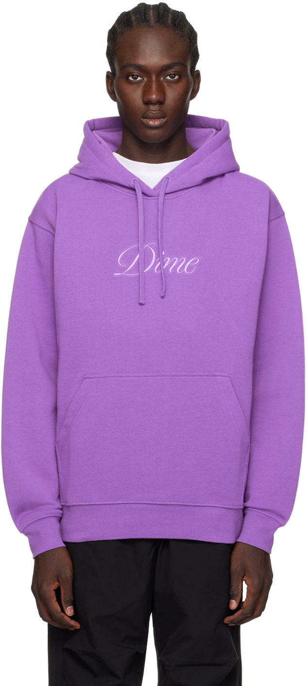Sweatshirt Dime Cursive Hoodie Lilla | DIMEHO2321IRI, 0