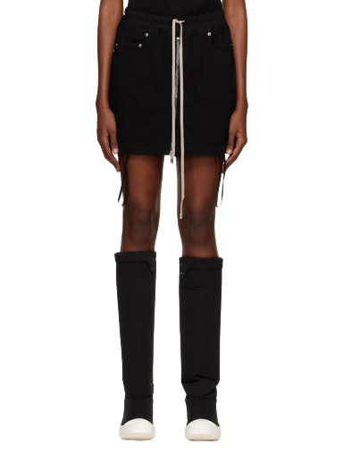 Nederdel Rick Owens DRKSHDW Drawstring Miniskirt Sort | DS02B4345 RIG