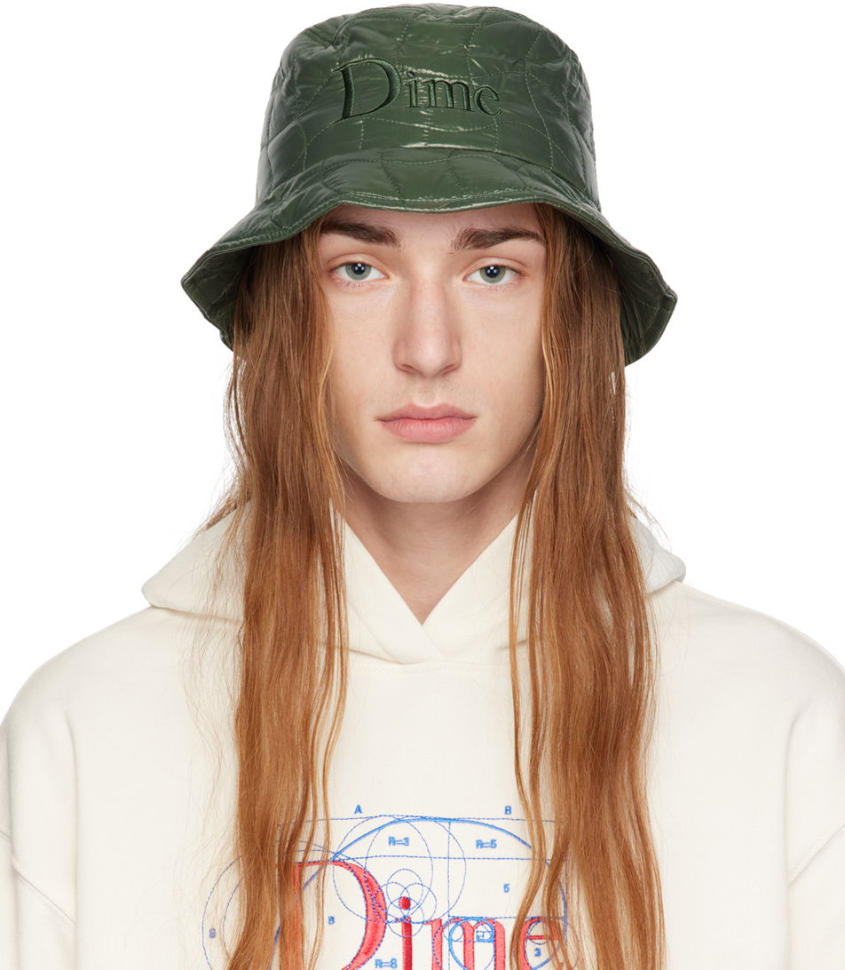 Hat Dime Quilted Outline Bucket Hat Grøn | DIME23D2F39ARM, 0
