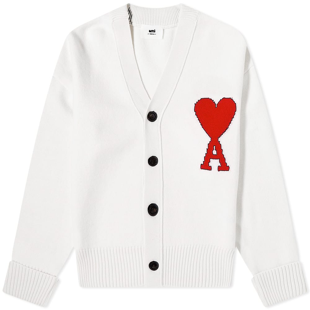 Sweater AMI ADC Big Cardigan Hvid | BFUKC002-018-154, 0