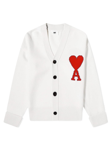 Sweater AMI ADC Big Cardigan Hvid | BFUKC002-018-154