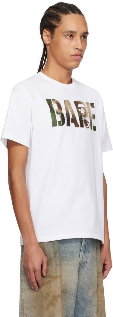 T-shirt BAPE Map Camo Stencil Logo T-Shirt Hvid | 001TEL301024M, 1