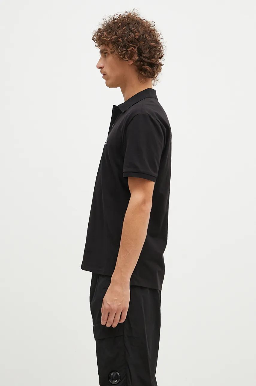 Polo skjorte C.P. Company Stretch Piquet Logo Polo Shirt Sort | 17CMPL065A005263W, 1