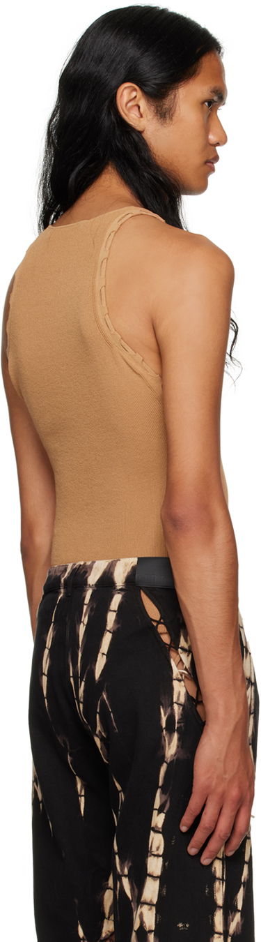 Tanktop Dion Lee Ribbed Tank Top Brun | C7224F23, 2