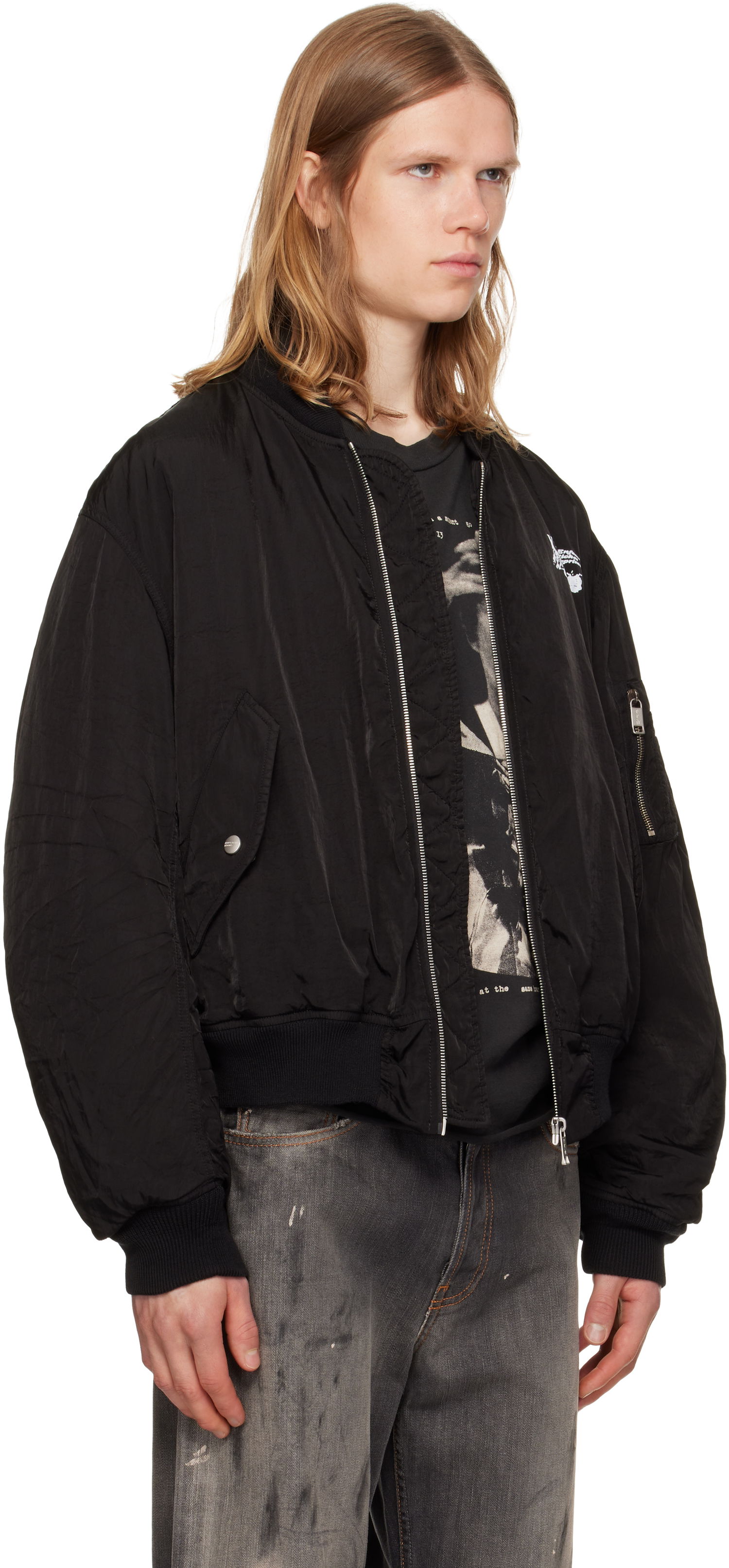 Bomberjakke Enfants Riches Déprimés Enfants Riches Déprimés 'Enfants Video' Bomber Jacket Sort | 030-535, 1