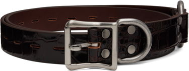 Bælter Martine Rose Martine Rose Bondage Crocodile Leather Belt Brun | 1138LE01710, 0