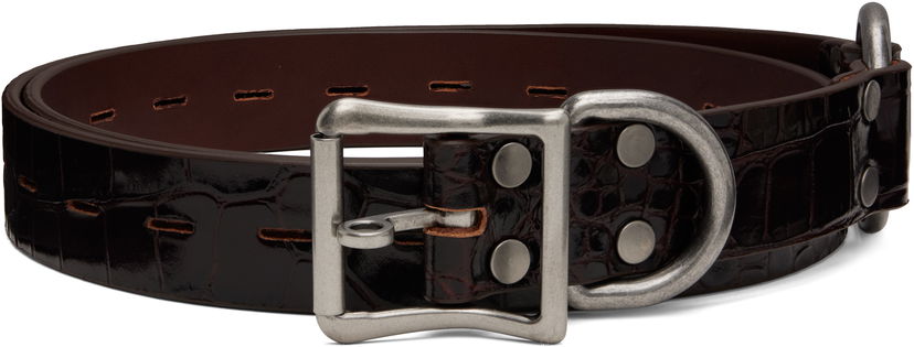 Bælter Martine Rose Martine Rose Bondage Crocodile Leather Belt Brun | 1138LE01710
