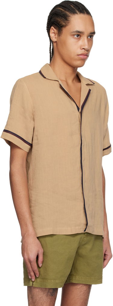 Skjorte Orlebar Brown Orlebar Brown Maitan Linen Resort Shirt Beige | 280304, 1