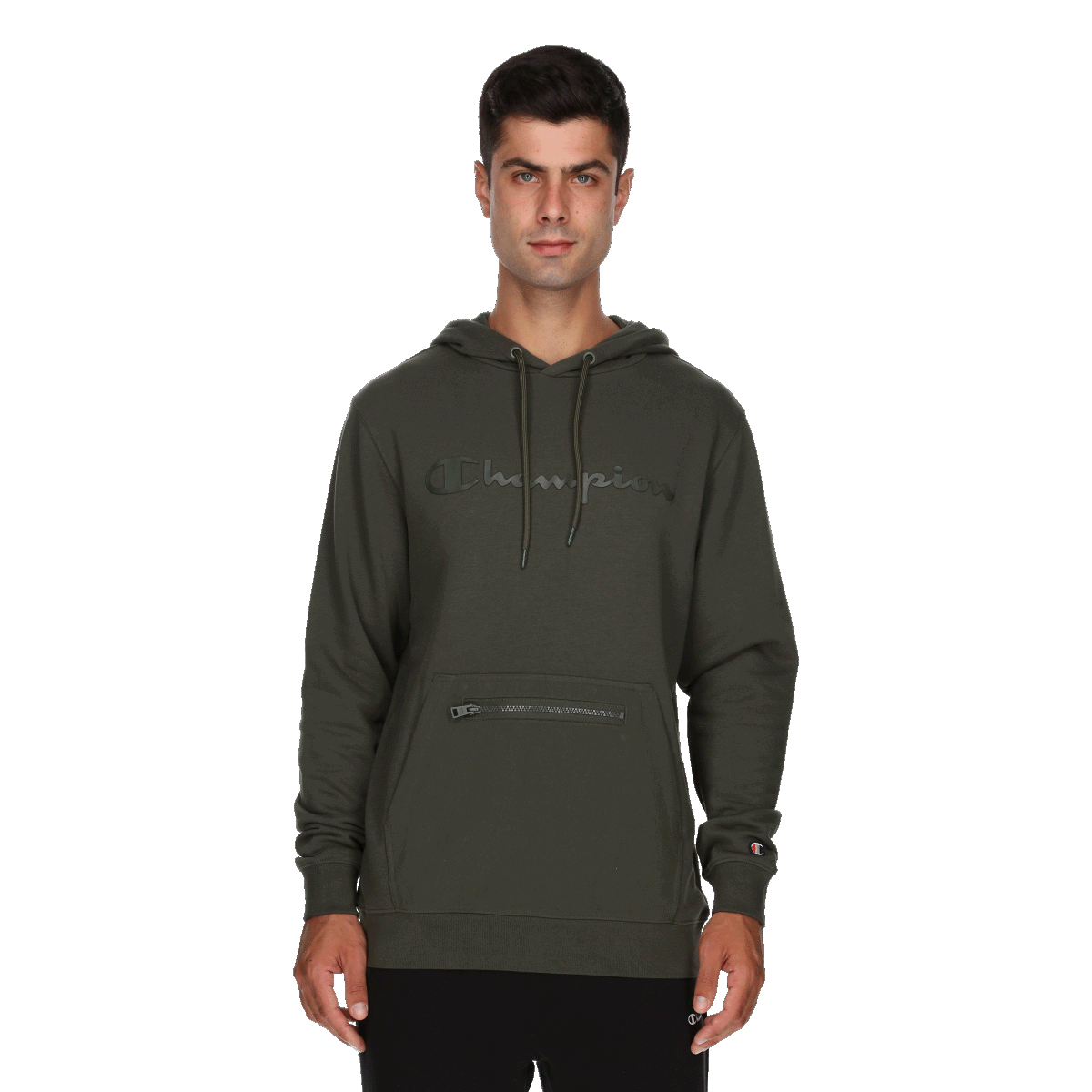 Sweatshirt Champion Duo Hoodie with Zippered Pocket Grøn | 220886-GS543, 0