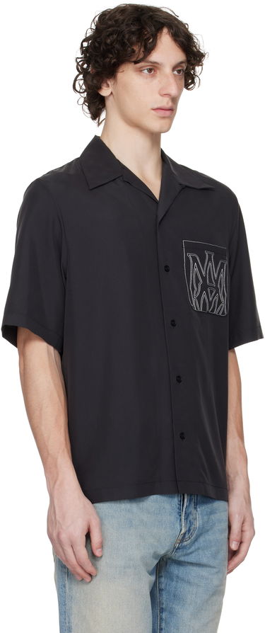 Skjorte AMIRI AMIRI MA Outline Bowling Shirt Sort | AMSTCA1151, 1