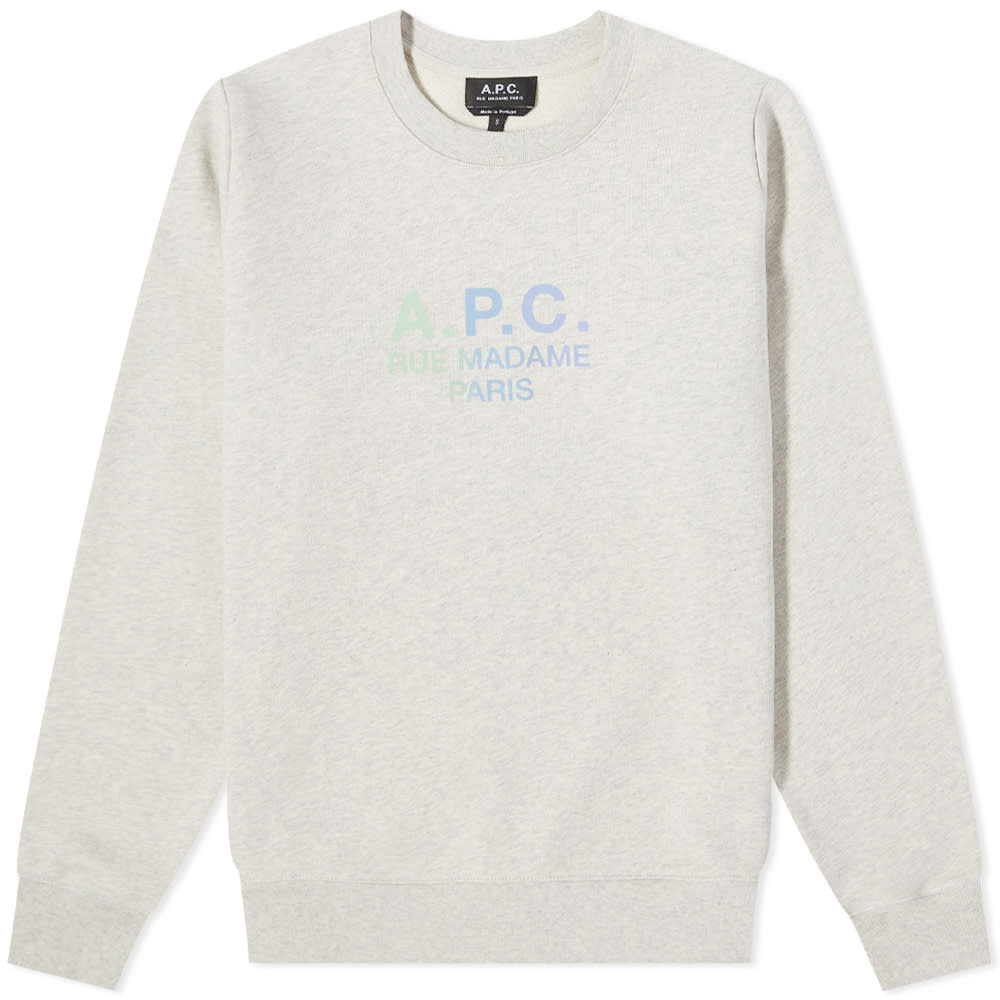 Sweater A.P.C. Mathilda Holographic Logo Sweater Hvid | COEBH-F27712-PAA, 0