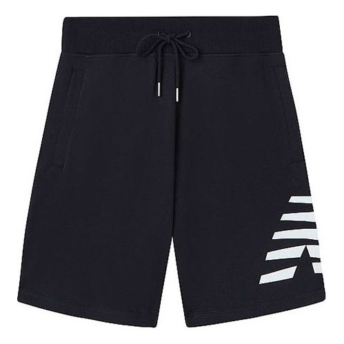 Shorts New Balance Logo Print Sportswear Shorts Mørkeblå | AMS01915-BK