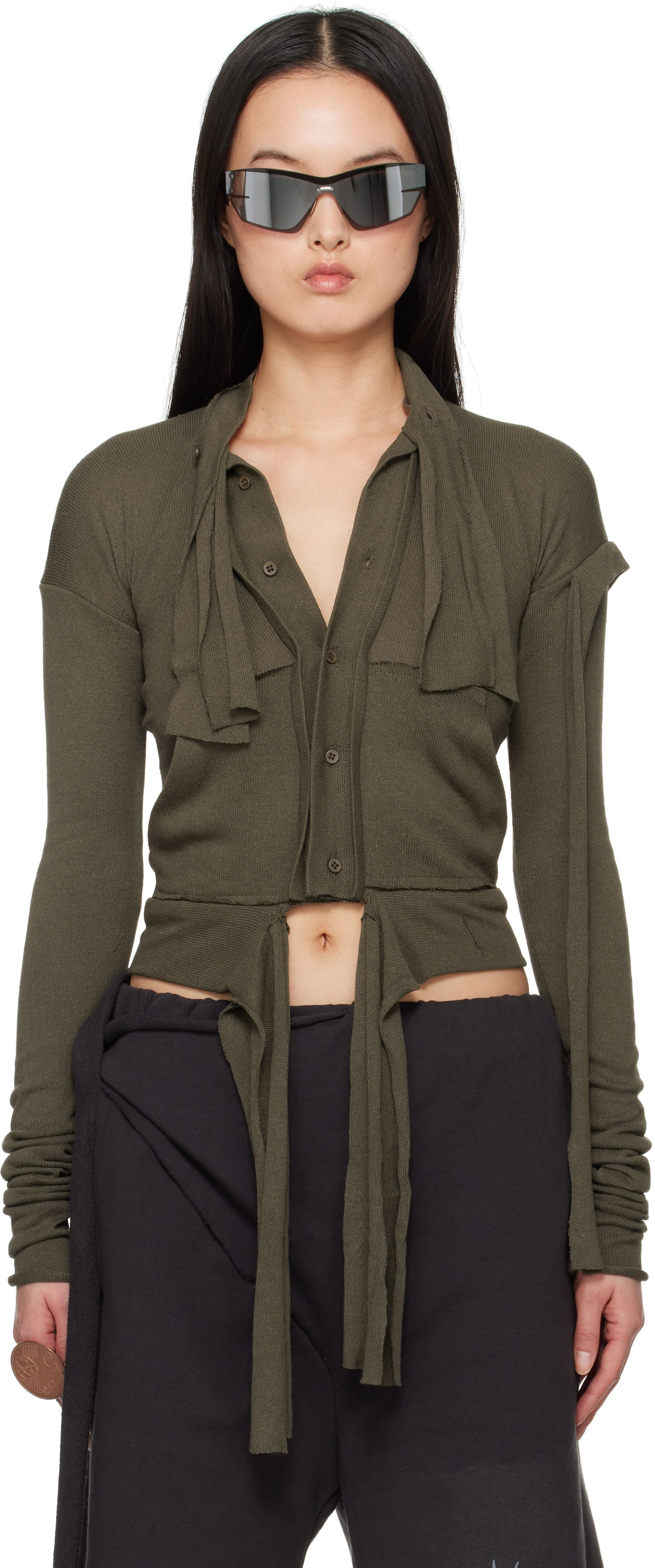 Skjorte Ottolinger Ottolinger Extended Trim Cardigan Grøn | 10560030601, 0