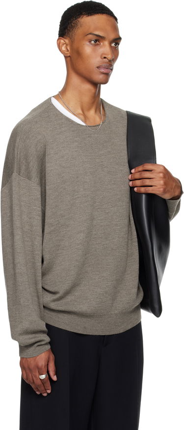 Sweater Fear of God Fear of God ESSENTIALS Merino Long Sleeve Crewneck Sweater Grå | 192SP256493F, 1