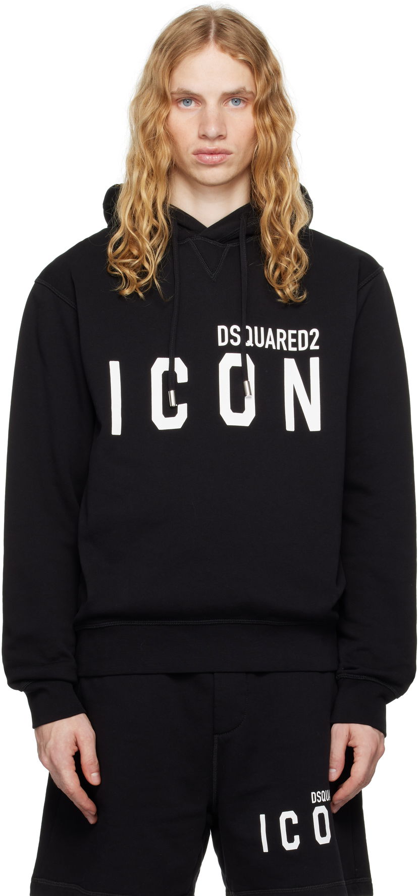 Sweatshirt DSQUARED2 Cool Fit Hoodie Sort | S79GU0003_D25015