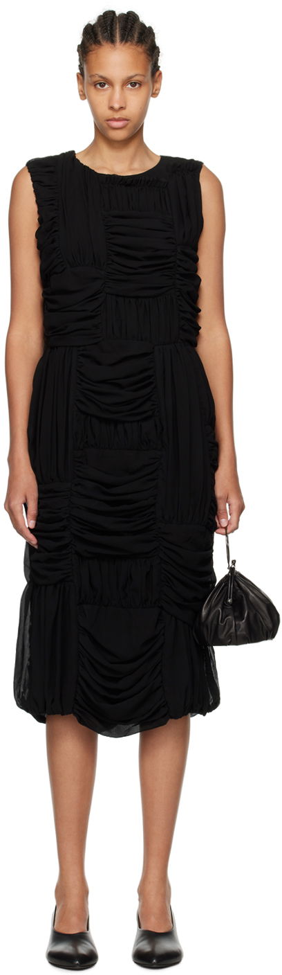 Kjole Comme des Garçons Comme des Garçons Ruched Midi Dress Sort | RM-O012-051, 0