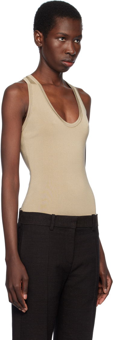 Tanktop FERRAGAMO Ferragamo Knitted Bodysuit Beige | 783140, 1