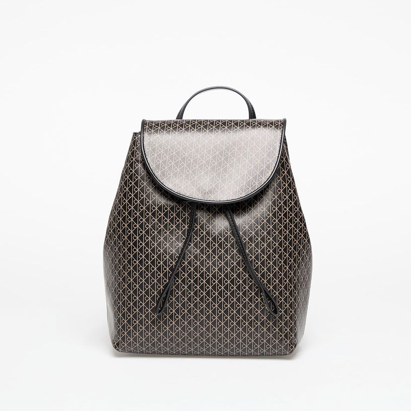 Rygsæk CALVIN KLEIN Calvin Klein Emblem Aop Flap Backpack Sort | LV04F3271G 2XA