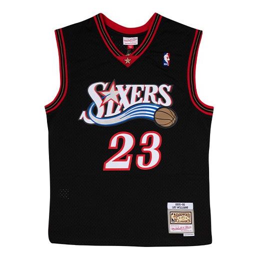 Jersey Mitchell & Ness Mitchell & Ness NBA 76ers Basketball Jersey Sort | SMJYGS20049-P76BLCK05LWM